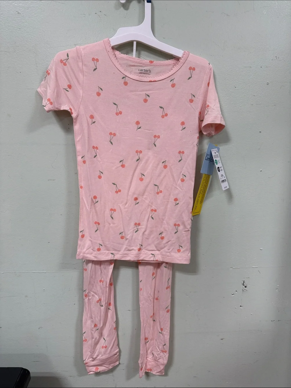 Carter's Light Pink Cherry-Print Two-Piece Pajama Set